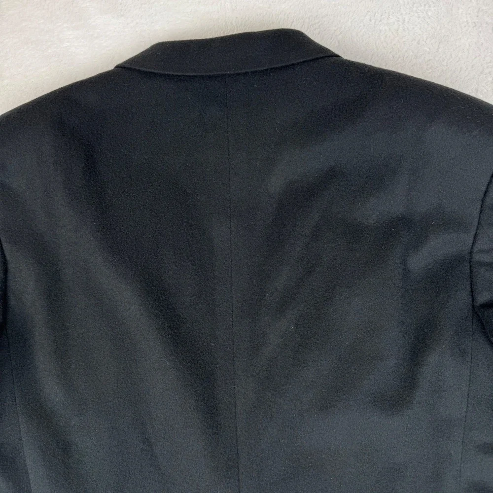 100% Cashmere Sterling & Hunt Blazer Mens 40R Black 2 Button Sport Coat Vintage